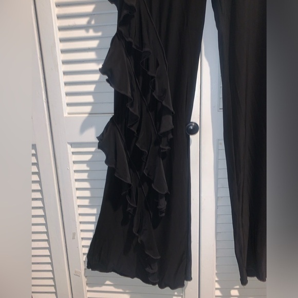 Dance America Black Ruffle Palazzo Dance Pants women’s size small - Picture 4 of 5